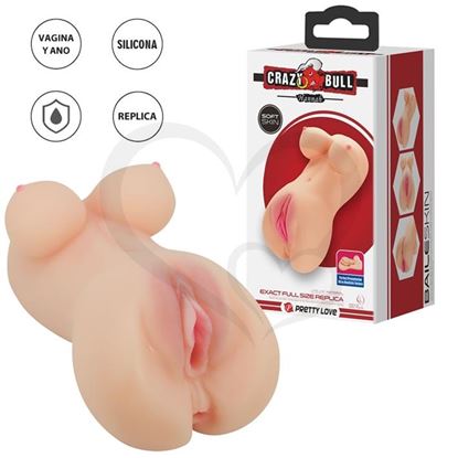 Masturbador vagina y ano con suave textura